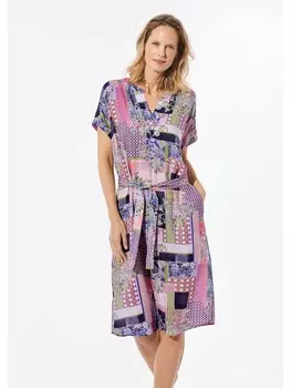 Длинное платье GOLDNER, цвет marine/gemustert