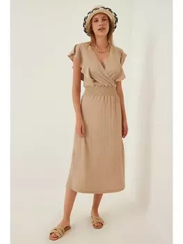 Длинное платье Happiness Istanbul, бежевый