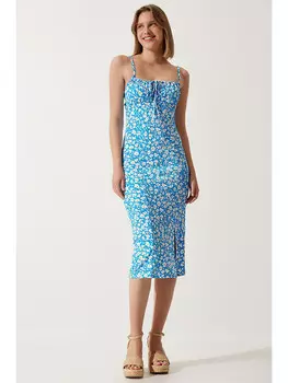 Длинное платье Happiness Istanbul, голубой