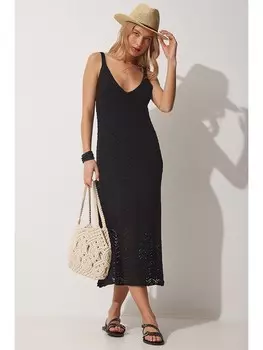 Длинное платье Happiness Istanbul Strick, черный