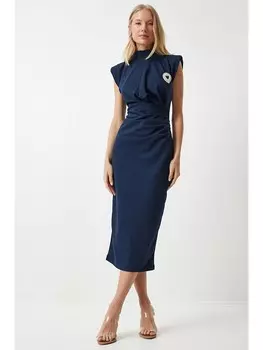 Длинное платье Happiness Istanbul, темно-синий