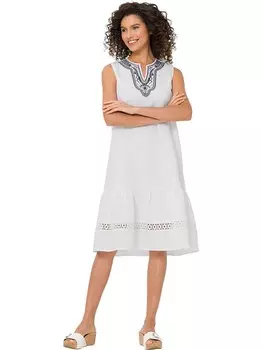 Длинное платье Heine Leinen, белый