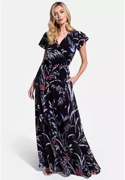 Длинное платье HotSquash, черный меланж