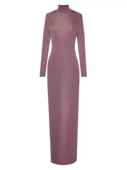 Длинное платье из трикотажа Saint Laurent, лиловый