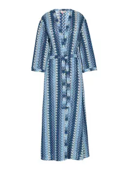 Длинное платье IZIA Kimono, цвет blau mehrfarbig
