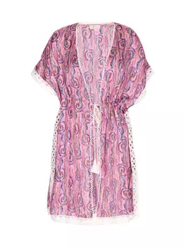 Длинное платье IZIA Kimono, цвет pink mehrfarbig