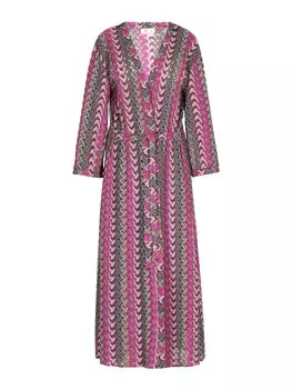 Длинное платье IZIA Kimono, цвет pink mehrfarbig