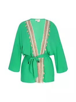 Длинное платье IZIA Kimono, зеленый