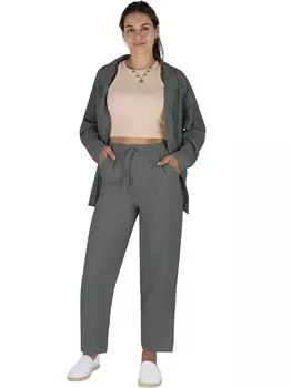 Длинное платье Janice Damen Musselin Hemdbluse, антрацит