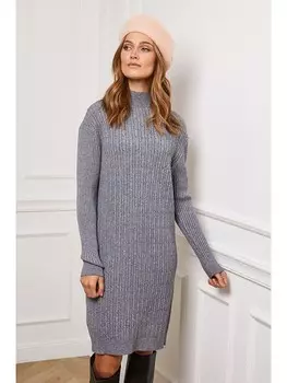 Длинное платье Josfine Strick Doumbia, серый