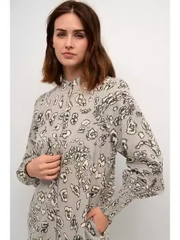 Длинное платье Kaffe, цвет hellgrau/creme