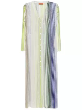 Длинное платье-кардиган Missoni, зеленый