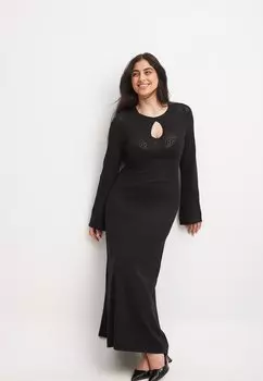 Длинное платье KEY HOLE NA-KD, черный
