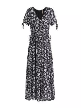 Длинное платье Khujo, цвет dunkeblau blumenmuster
