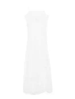 Длинное платье-комбинация из тюля Carine Gilson, белый