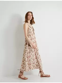 Длинное платье KOTON, цвет braun gemustert