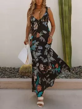 Длинное платье LA Angels, черный