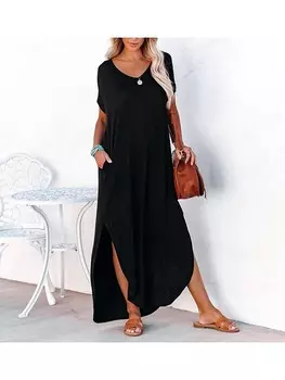 Длинное платье LA Angels, черный