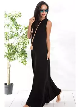 Длинное платье LA Angels, черный