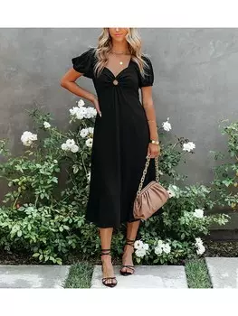 Длинное платье LA Angels, черный