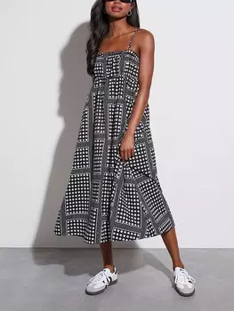 Длинное платье LA Angels, черный/белый