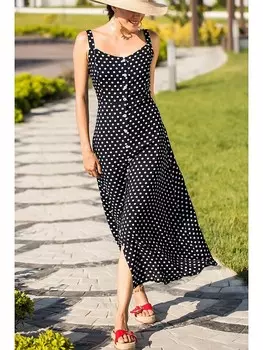 Длинное платье LA Angels, черный/белый