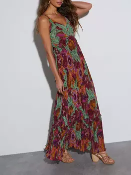 Длинное платье LA Angels, цвет aubergine/grn