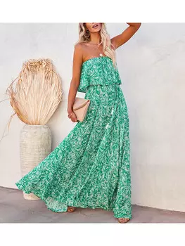 Длинное платье LA Angels, цвет grn/creme