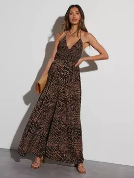 Длинное платье LA Angels, цвет schwarz/hellbraun