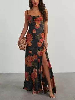 Длинное платье LA Angels, цвет schwarz/orange