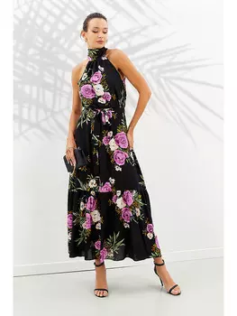 Длинное платье LA Angels, цвет schwarz/lila