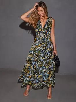 Длинное платье LA Angels, цвет schwarz/khaki