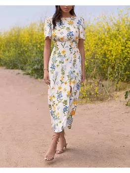 Длинное платье LA Angels, кремовый