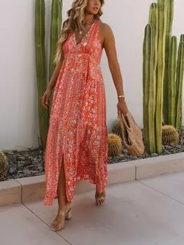 Длинное платье LA Angels, оранжевый