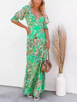 Длинное платье LA Angels, зеленый