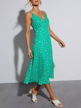 Длинное платье LA Angels, зеленый