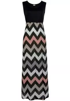 Длинное платье LASCANA, черный