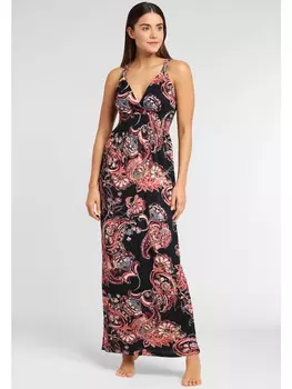Длинное платье LASCANA, цвет schwarz/bedruckt
