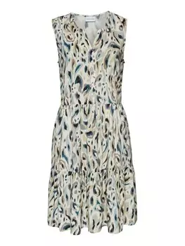 Длинное платье LASCANA Druck, цвет sand bedruckt