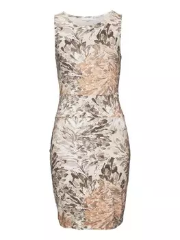 Длинное платье LASCANA Jersey, цвет apricot-taupe bedruckt