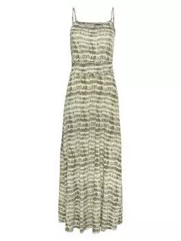 Длинное платье LASCANA Maxi, цвет grn-creme bedruckt