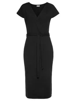 Длинное платье LASCANA Midi, черный