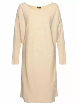 Длинное платье LASCANA Strick, кремовый
