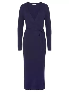 Длинное платье LASCANA Strick, синий