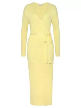 Длинное платье LASCANA Strick, желтый