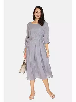 Длинное платье Le Jardin du Lin Leinen, серый