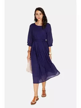 Длинное платье Le Jardin du Lin Leinen, темно-синий