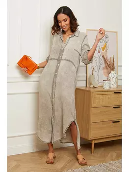 Длинное платье Le Monde du Lin, бежевый