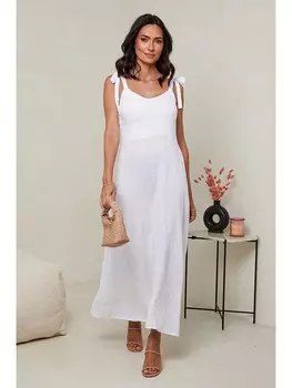 Длинное платье Le Monde du Lin Leinen, белый