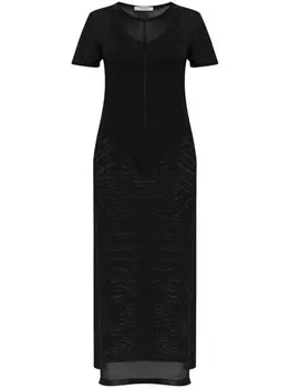 Длинное платье LEMAIRE с боковыми разрезами, черный